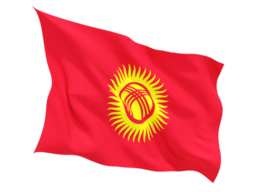kyrgyzstan_fluttering_flag_256