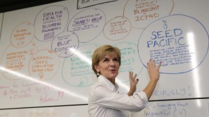 Julie Bishop at InnovationXchange headquarters. Photo: Andrew Meares Read more: http://www.smh.com.au/federal-politics/political-news/australia-to-trial-cloud-passports-in-worldfirst-move-20151028-gkkkr3.html#ixzz3qVyJUdgI Follow us: @smh on Twitter | sydneymorningherald on Facebook